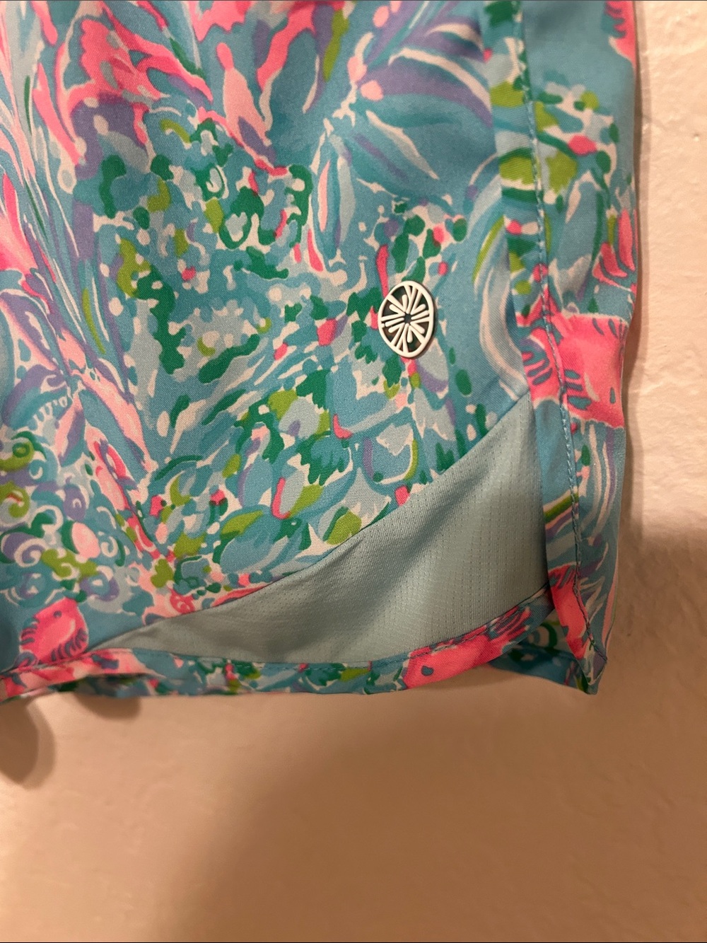 🎼Lilly Pulitzer LUXLETIC athletic ocean trail print elastic waist size M GUC - Picture 4 of 14